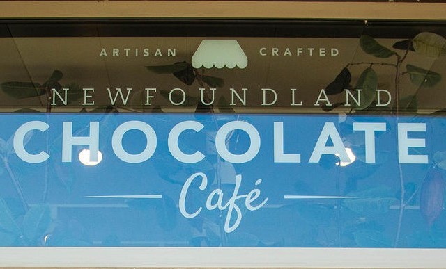 Chocolate Co Cafe white vinyl lettering