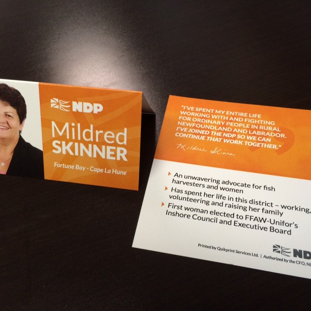 NDP candidate card